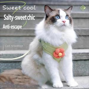 Cat leash pet chest and back harness back cover style