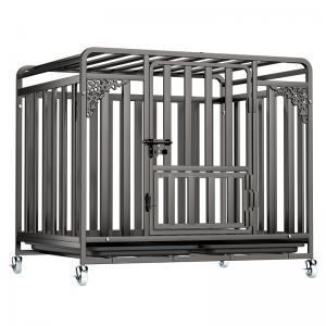 Six-sided wire dog cage